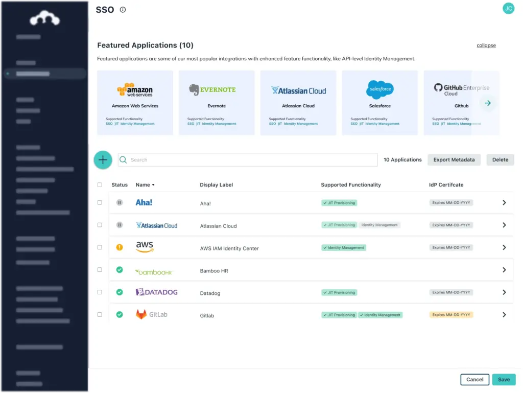 One Portal many app's with JumpCloud SSO